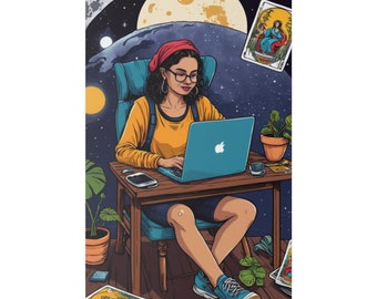 Blogger Digital Nomad Canvas | Perfect Artwork for Coworking & Coliving Spaces | Premium Matte Canvas , Stretched, 0.75" | Multiple Sizes