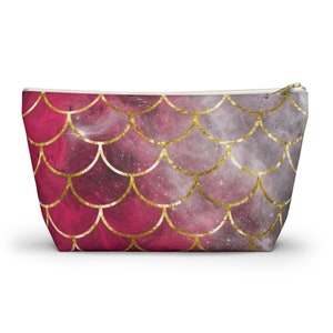 Pink and Grey Mermaid Scales Galaxy Mahjong Tile Bag | Mahjong Bags For Tiles | Mah Jongg Bag | Bag For Mahjong Tiles