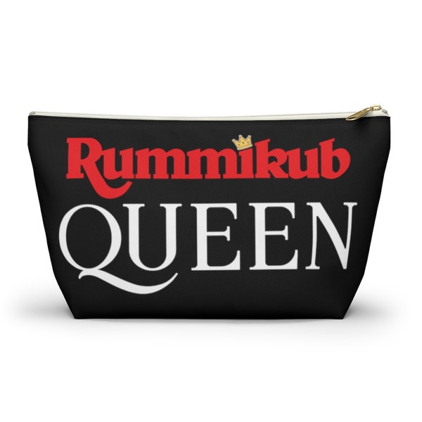 Rummikub Queen (Black) Rummikub Tile Bag | Storage Bag for Rummikub Tiles and Trays (up to 12 inches) | Rummikub Travel Bag