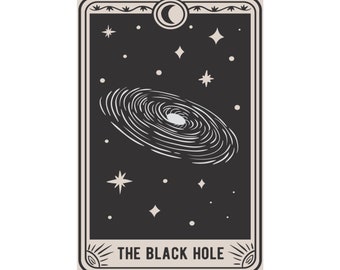 The Black Hole Funny Skeleton Tarot Card Matte Vertical Posters | Multiple Sizes | Sarcastic Tarot | Funny Tarot Poster Gift