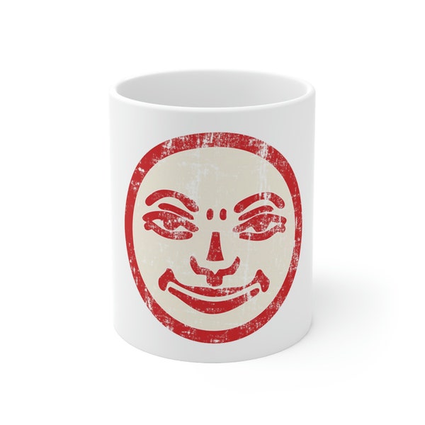 Retro Rummikub Joker Face Grunge 11oz White Mug