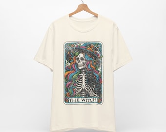Häxan (bekymrade) Tarotkort T-shirt | Sarkastisk Tarot | Rolig Tarot | Humoristisk Tarot