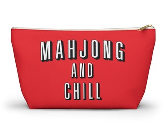 Mahjong and Chill Mahjong Tile Bag | Mahjong Bags For Tiles | Mah Jongg Bag | Bag For Mahjong Tiles