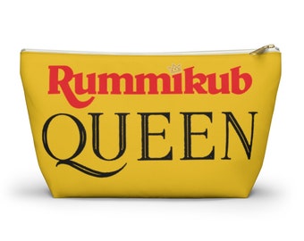 Rummikub Queen (Gelb) Rummikub Fliesentasche | Aufbewahrungstasche für Rummikub Fliesen und Tabletts (bis zu 12 Zoll) | Rummikub Reisetasche