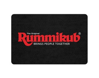 Rummikub Logo (Black) Playing Mat for Tiles (12x18) | Game Board for Rummikub