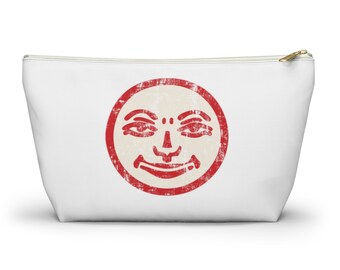 Bolsa de azulejos Blanco Retro Rummikub Joker Face Grunge Effect / Bolsa de almacenamiento para azulejos y bandejas Rummikub (hasta 12 pulgadas) / Bolsa de viaje Rummikub