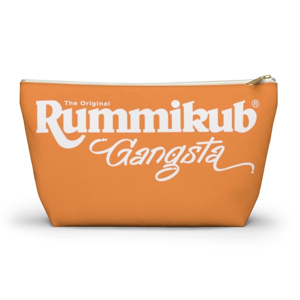 The Original Rummikub Gangsta (Orange) Tile Bag | Storage Bag for Rummikub Tiles and Trays (up to 12 inches) | Rummikub Travel Bag