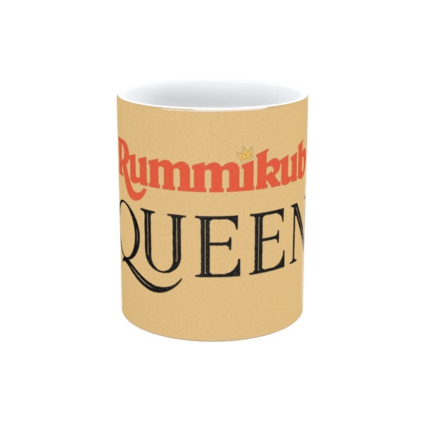 Rummikub Queen (Black Text) Metallic Mug (Silver / Gold)