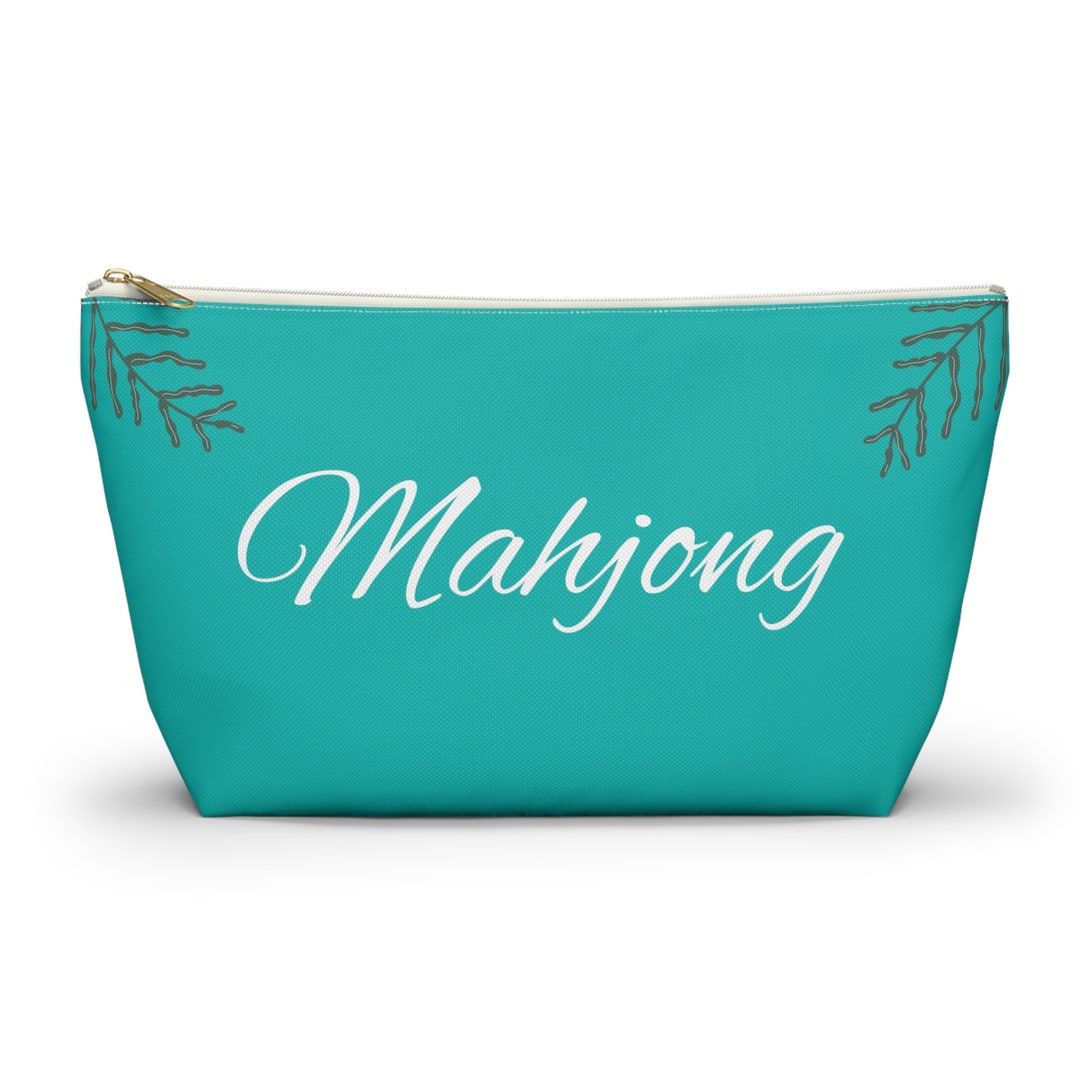 Turquoise Blue Mahjong Tile Bag, Mahjong Bags for Tiles, Mah Jongg Bag
