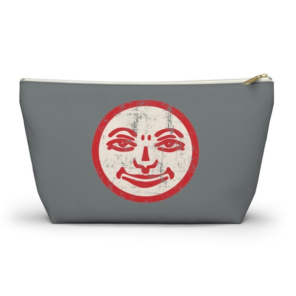 Dark Grey Retro Rummikub Joker Face Tile Bag | Storage Bag for Rummikub Tiles and Trays (up to 12 inches) | Rummikub Travel Bag