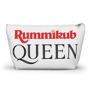 Rummikub Queen (White) Rummikub Tile Bag | Storage Bag for Rummikub Tiles and Trays (up to 12 inches) | Rummikub Travel Bag