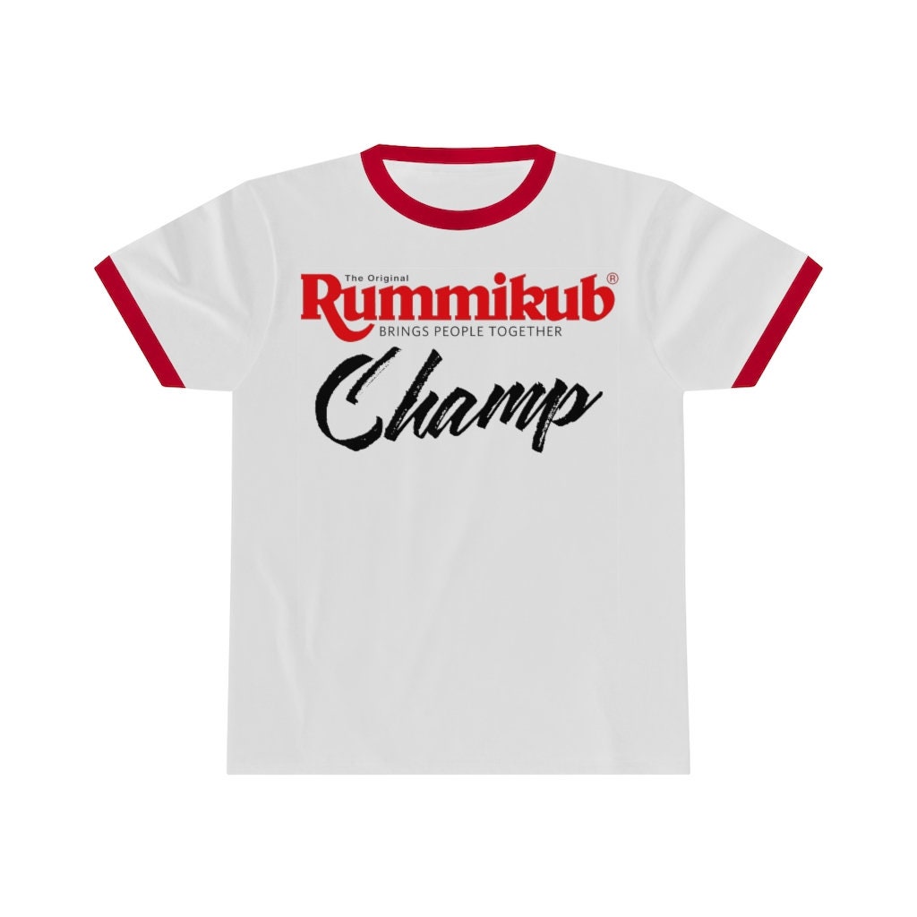 Retro Rummikub Champ black Font Unisex Ringer Tee Etsy