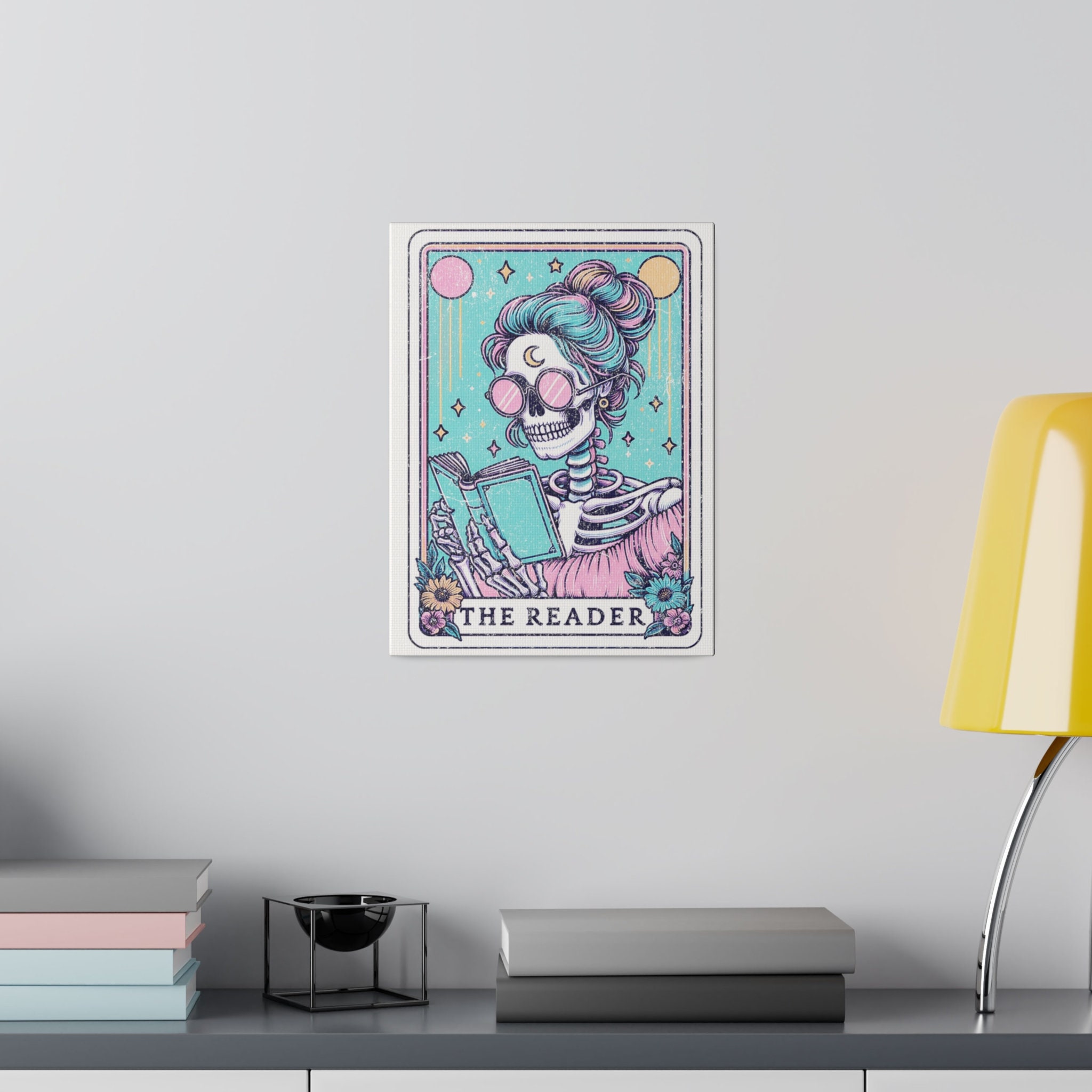 The Reader Funny Tarot Card Matte Canvas, Stretched, 0.75