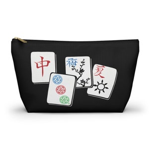 Mahjong Tiles (Black) Mahjong Tile Bag | Mahjong Bags For Tiles | Mah Jongg Bag | Bag For Mahjong Tiles | Mahjong
