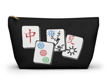 Mahjong Tiles (Black) Mahjong Tile Bag | Mahjong Bags For Tiles | Mah Jongg Bag | Bag For Mahjong Tiles | Mahjong