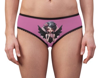 Gothic Sprite: Roze Gothic Pastel Fairy Damesslip (ROZE) Gotisch ondergoed | Gotische onderbroek