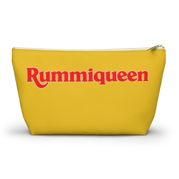 Rummiqueen (Yellow) Rummikub Tile Bag | Storage Bag for Rummikub Tiles and Trays (up to 12 inches) | Rummikub Travel Bag