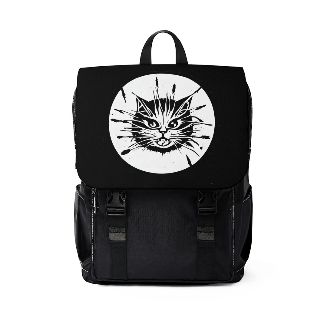 Occult Noir Cat Unisex Casual Backpack Backpack, Occult Backpack