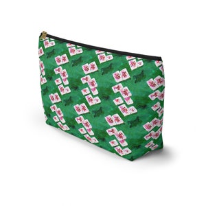 JONGYANCE Empty Mahjong Carrying Bag - Green, Holds Full Set With Racks | Includes 2 Protective Wrappers