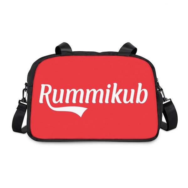 Retro Rummikub (Red) | Large Rummikub Tile Bag | Storage Bag for Rummikub Tiles and Trays (up to 13 inches) | Rummikub Travel Bag