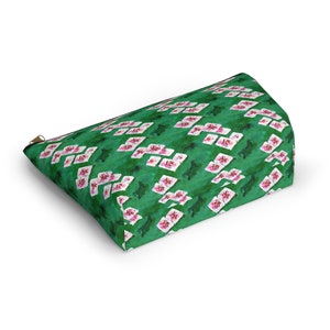 GUSTARIA Empty Mahjong Bag, Green Soft Printed American
