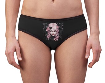 Goth Princess: Pink Gothic Pastel Fairy Women's Briefs (BLACK) Gothic Underwear | Gothic Knickers