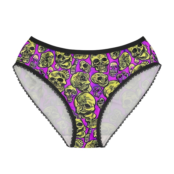 Purple Gothic Skulls Goth Underwear: Underwear From the Underworld, Gothic  Occult Women's Briefs, Gothic Underwear, Woman -  UK