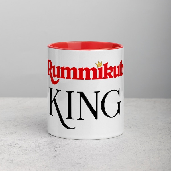 Rummikub King Mug with Red or Black Accent