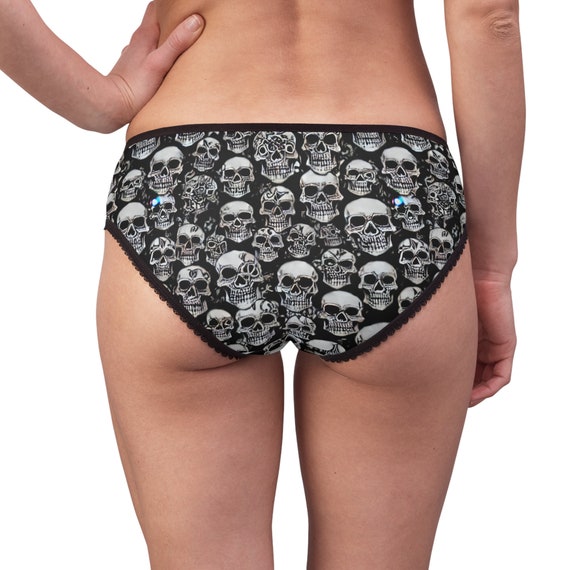 Skeletal Pattern Gothic Skulls Goth Underwear: Underwear From the  Underworld, Gothic Occult Women's Briefs, Gothic Underwear, Woman -   Canada