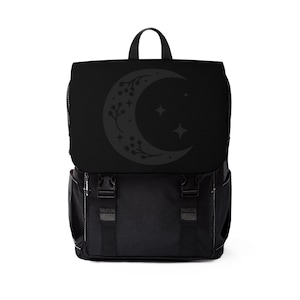 Goth Moon Occult Gothic Unisex Casual Shoulder Backpack
