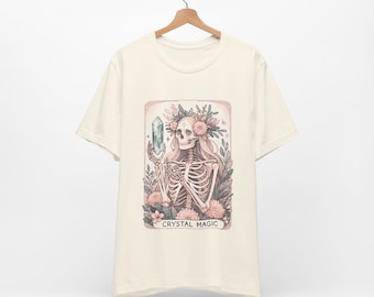 Crystal Magic (Distressed) Tarotkort T-shirt | Sarkastisk Tarot | Rolig Tarot | Humoristisk Tarot