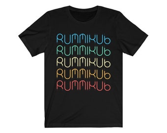 Repeating Rummikub (Retro Vintage) Unisex Jersey Short Sleeve Tee