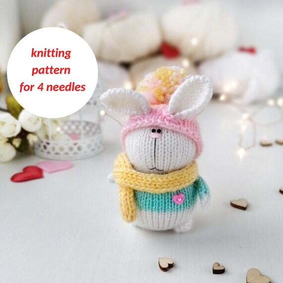 Toy knitting pattern Plush pattern tutorial toy Knitted Etsy