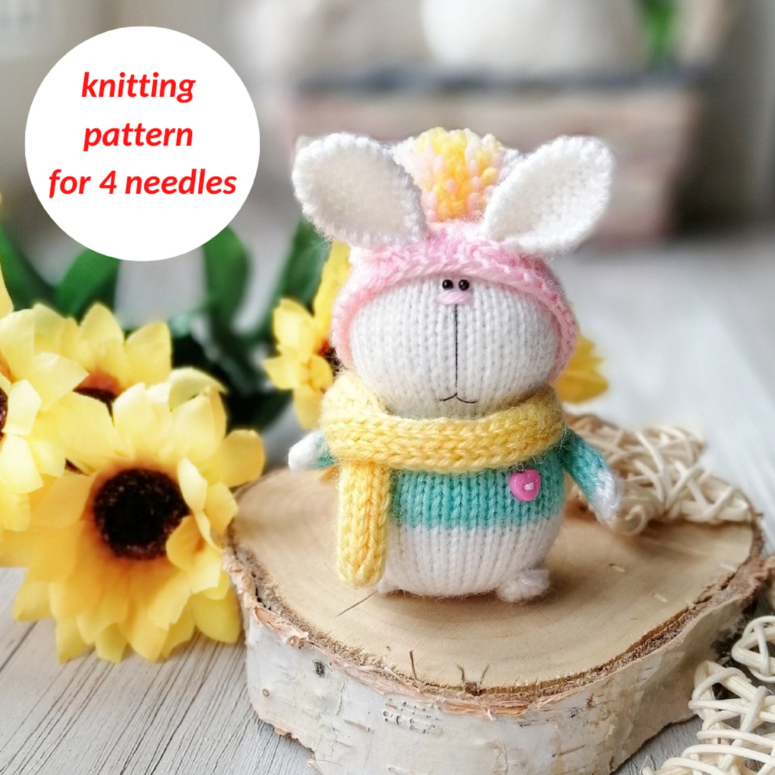 Toy knitting pattern Plush pattern tutorial toy Knitted Etsy