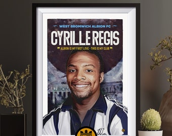 Cyrille Regis  | West Bromwich Albion FC | Fine Art Print