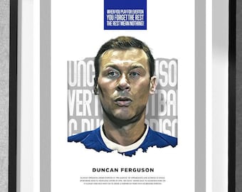 Duncan Ferguson | Everton FC | Art Print