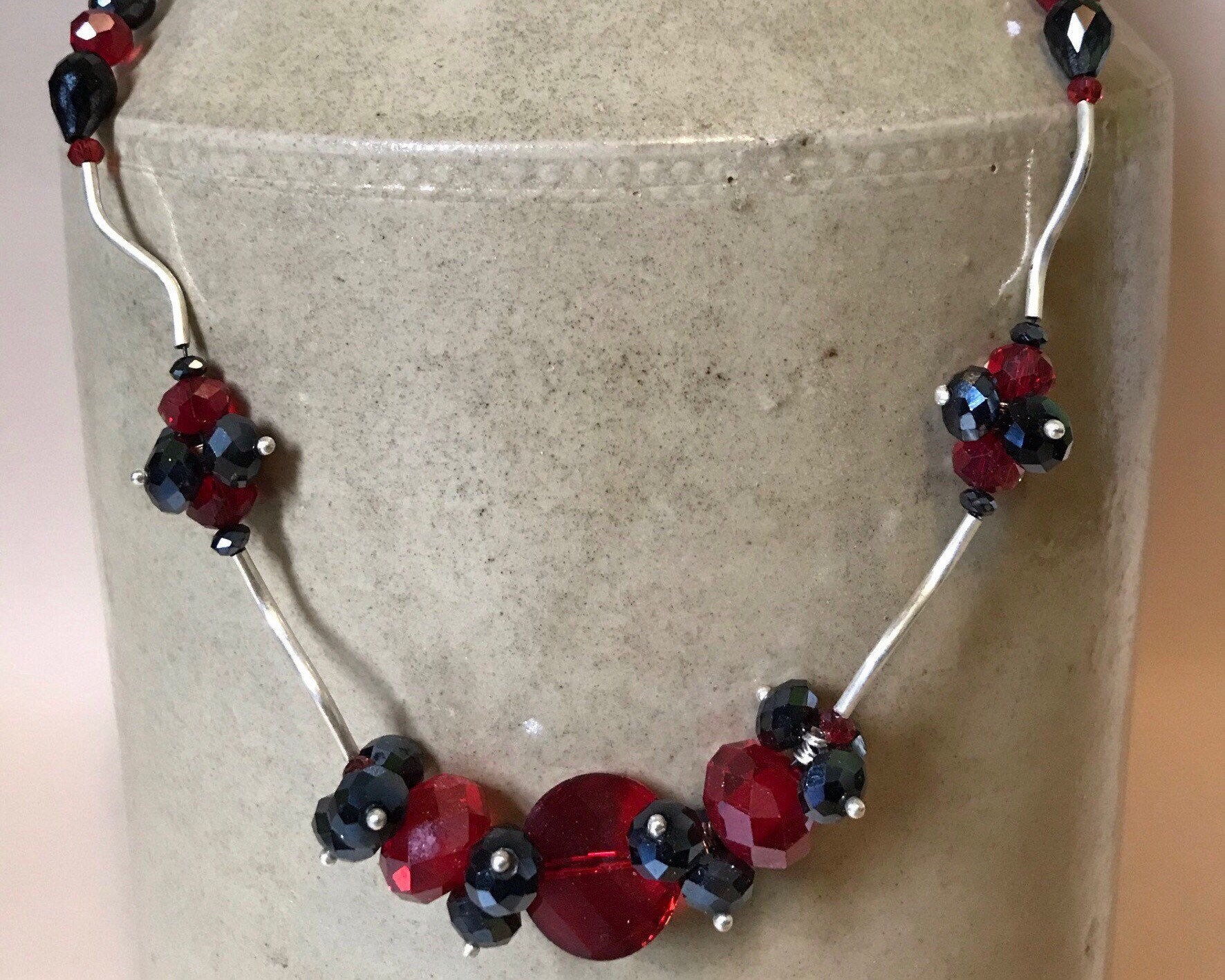 Red and black necklace Clearance