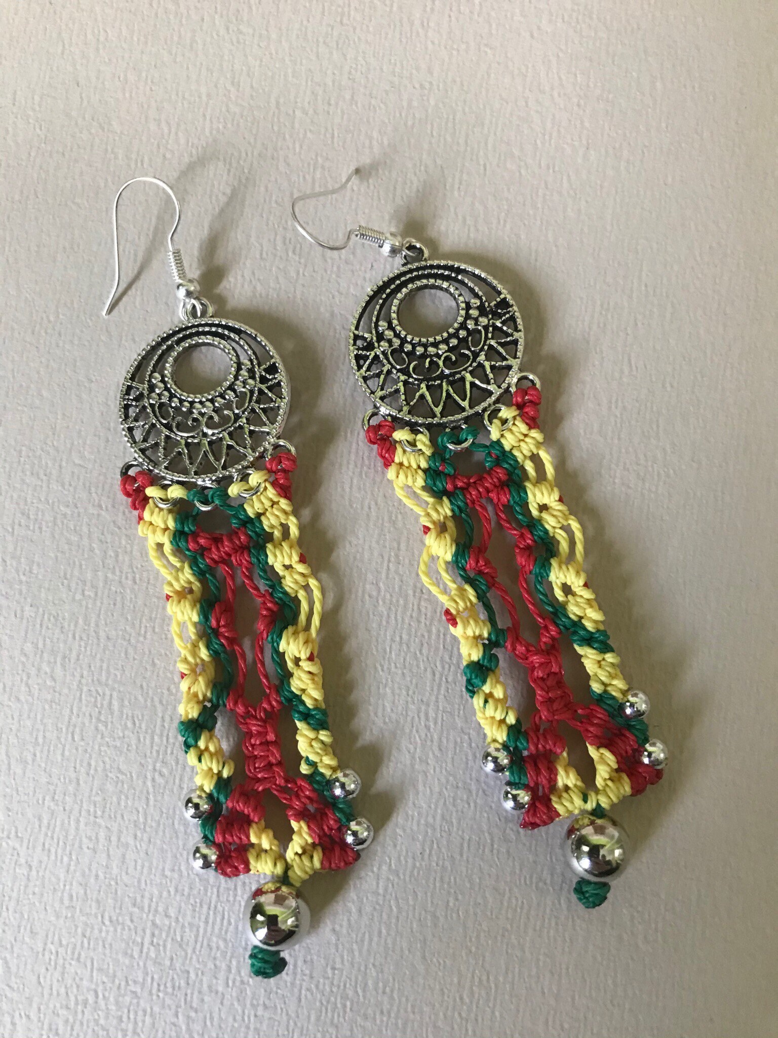 Boucles d'oreilles en macramé | Etsy