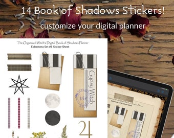 V&R Ephemera Set #1 | Digital Sticker sheet | Book of Shadows | Planner Journal Grimoire | ipad goodnotes noteshelf