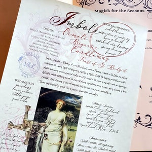 Imbolc Printable Grimoire Page