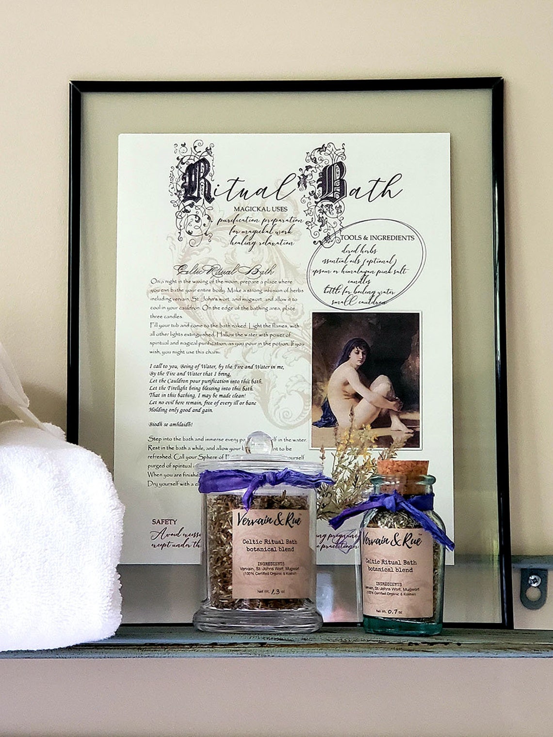 Ritual Bath Printable Grimoire Page - Etsy