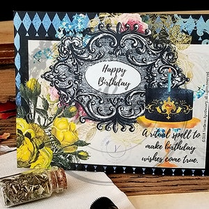 Birthday Wish Printable Grimoire Spell Card