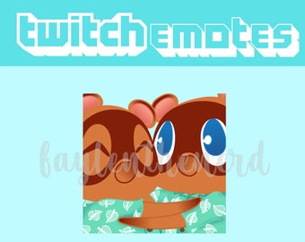Sofort downloadbereit Timmy und Tommy Hug ACNH Twitch Emote!