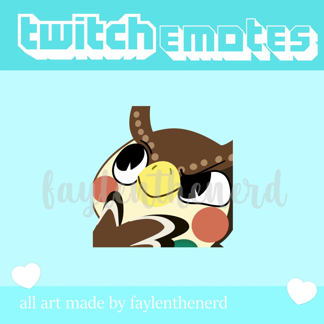 Ready to Download Blathers Think ACNH Twitch Emote Etsy