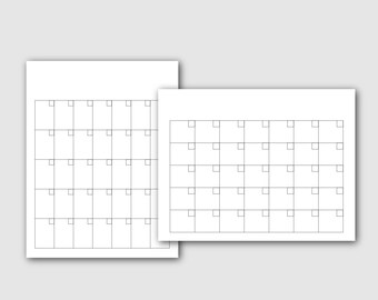 8.5x11 Blank Calendar - Etsy