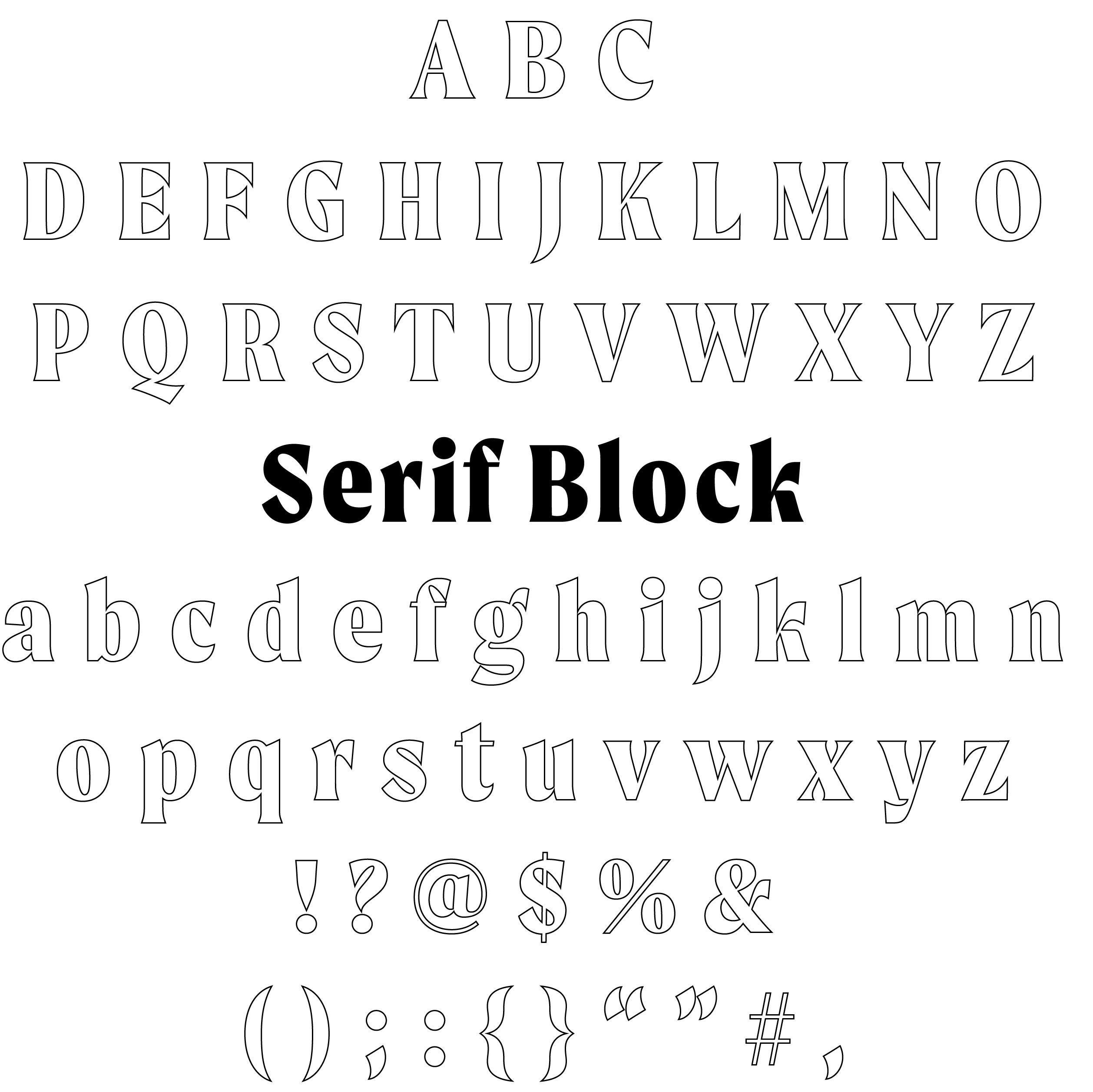 block letter font