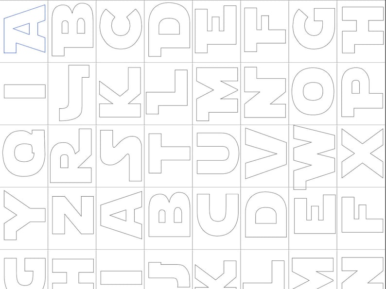 Printable alphabet bubble letter outlines bubble letter 4 alphabet 