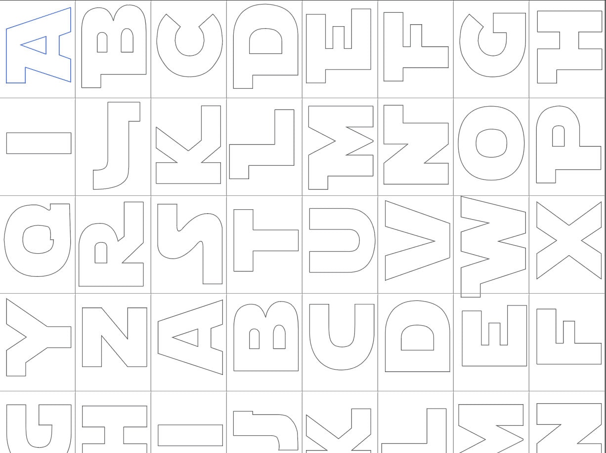 Star Wars Letters Font Printable DIY Paper Letters Outlines | Etsy