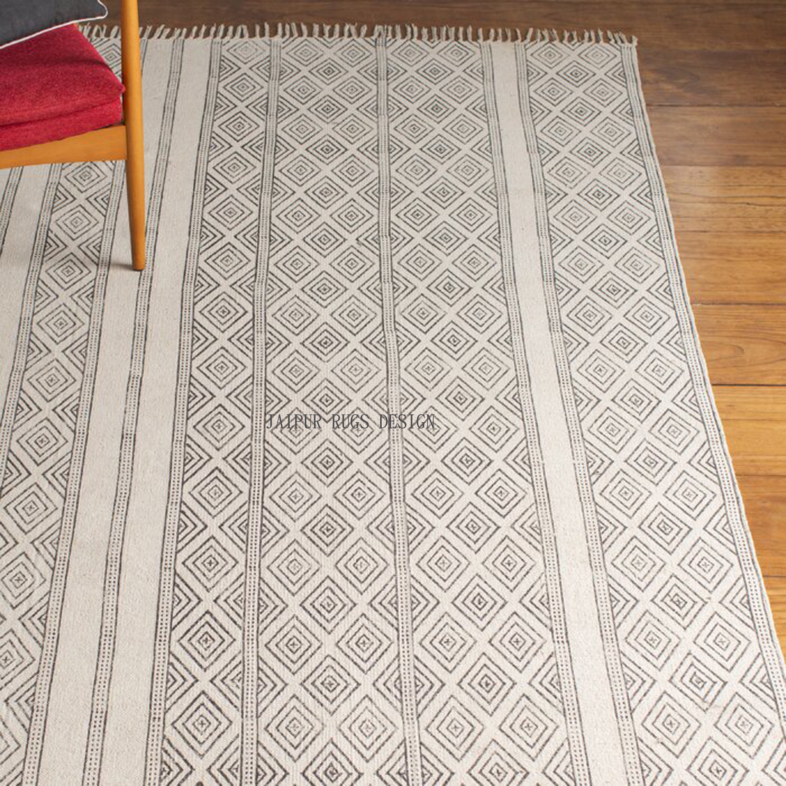 Handmade 3x5feet Cotton Rug / Block Printed Rug / Carpet / - Etsy