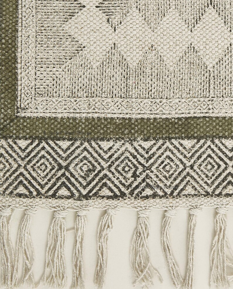 4X6 FEET Cotton Rug / Block Printed Rug / Carpet Area Rug Etsy